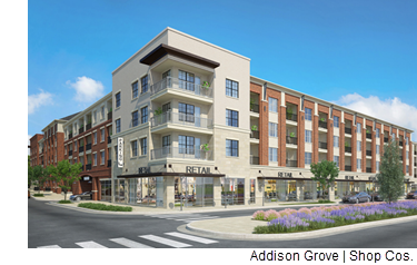 A rendering of the Addison Grove project.
