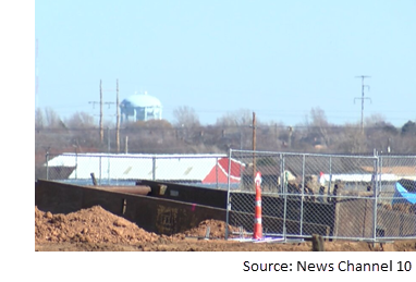 Construction site of new Canyon ISD high school