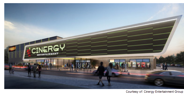 Rendering for Cinergy Entertainment Center in Amarillo