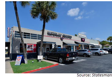 Austin's Waterloo Records & Video in the retail center purchased by Endeavor