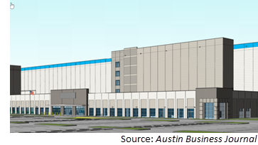 Prototype design for the Amazon warehouse at 2000 E. Pecan St.