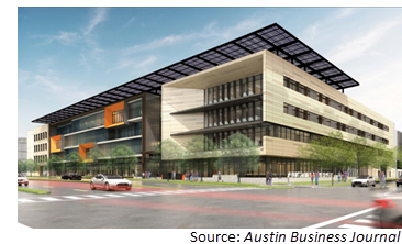 Rendering of Austin Energy's new 275K-sf headquarters