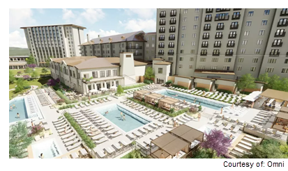 Rendering of new Omni hotel renovation and expansion in Barton Creek