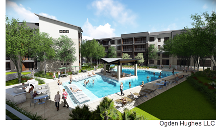 Austin-based developer Oden Hughes LLC is building a 350-unit apartment complex called Lenox Ridge.