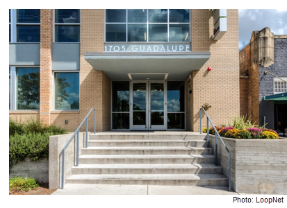 Entrance of 1705 Guadalupe building