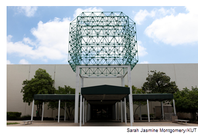 Entrance to the old highland mall awaits demolition