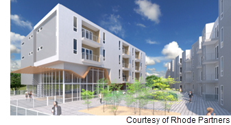 Rendering of Society apartment complex