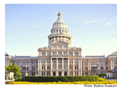 Front-facing view of Capitol building in Austin