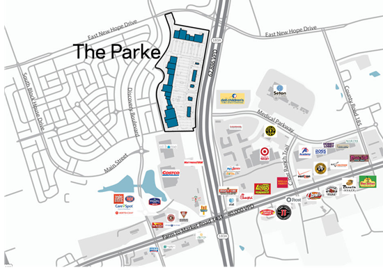 Design plans for The Parke in Cedar Park