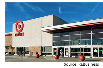 Image of the anchor tenant Target's store front.