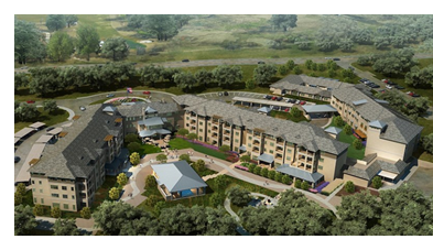 Aerial rendering of Parc at Traditions in Bryan