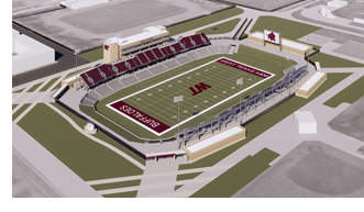 Rendering of WTAMU football stadium