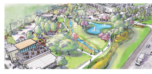 Artists rendering of proposed Cedar Park development