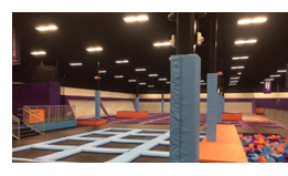 Interior of the new trampoline park in College Station