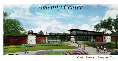 Rendering of amenity center at The Woodland Hills