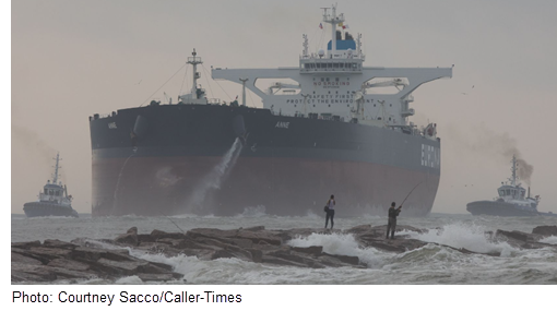 Anne sailing into Port of Corpus Christi