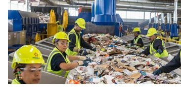 Workers working in new facility