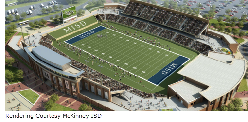 Rendering of new Mckinney ISD football stadium