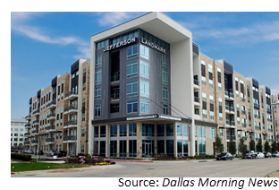 The Jefferson Landmark apartments in Farmers Branch