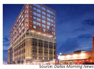 Rendering of the 16-story building on Commerce Street