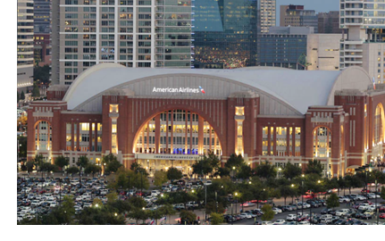 The American Airlines Center in Downtown Dallas.