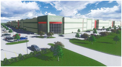 Rendering of Lollicup's manufacturing facility in Rockwall