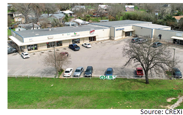 Arial view of House Park Shopping Center