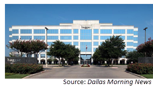 Front view of the Two Colinas Crossing office building