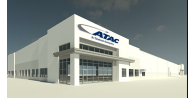 A rendering of the ATAC hangar under construction north Fort Wo