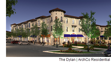 A rendering of The Dylan in Fort Worth, Texas, near Dallas.