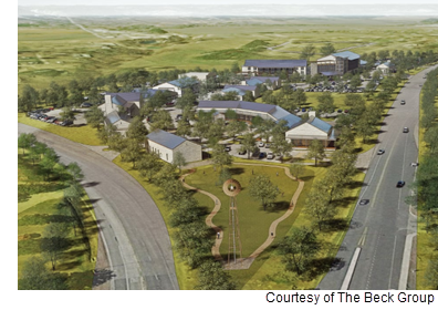 A rendering of the Seven Hills Resort and Conference Center in Fredericksburg.