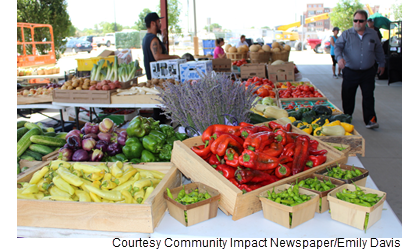 Various vendors were selling fresh produce, handcrafted jewelry, gourmet foods, coffee and other items at Frisco's Fresh Market.