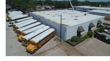 An aerial view of the property