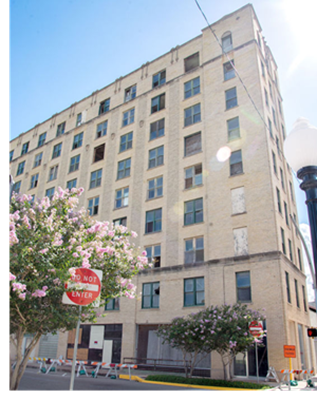 The Baxter Building, alternatively known as the Blaschka Tower, is located at 106 South A Street, in downtown Harlingen. The building is currently quite decrepit, and the renovation will aid in revitalizing downtown Harlingen.