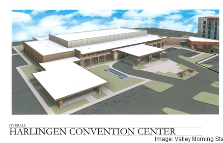 A rendering of the Harlingen Convention Center.