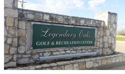The entrance sign for the course.