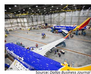 Southwest Airlines new hangar at William P. Hobby Airport