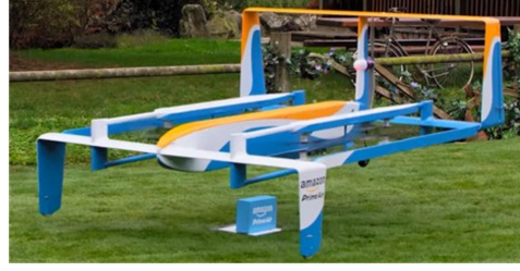 Picture of an Amazon Prime delivery drone