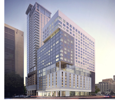 Medistar is developing a four-star InterContinental Houston Medical Center. The hotel features a 22 story hotel tower, 353 guestrooms and suites, 11,800 sf of meeting space, 7,800-sf grand ballroom, and six level parking structure. 
