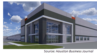 Rendering of the 353K-sf facility. 