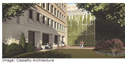 Rendering of the new main entrance