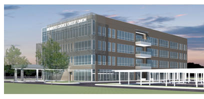 Rendering of Members Choice credit union in Houston
