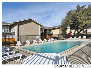 Pool area at Tribecca Pointe 