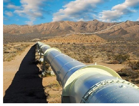 Nueva Era Llc, owned by Howard Energy and Grupo Clisa, completed a key section of the Impulsora Pipeline. Pictured is an above-ground natural gas pipeline.