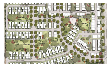 Site plan for the Enclave at Stewart Crossing