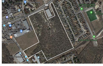 Aerial image of the tract of land White-Conlee bought.