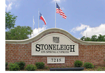 The Stoneleigh on Spring Cypress entrance.