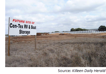 Future site of Cen-Tex RV and Boat Storage, an 8-acre facility