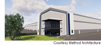 Rendering of the industrial facility. 