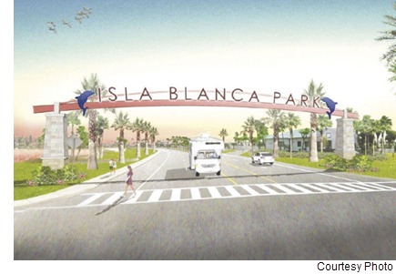 South Padre Island's Isla Blanca Park; Image through the Valley Morning Star, labeled "Courtesy Photo".